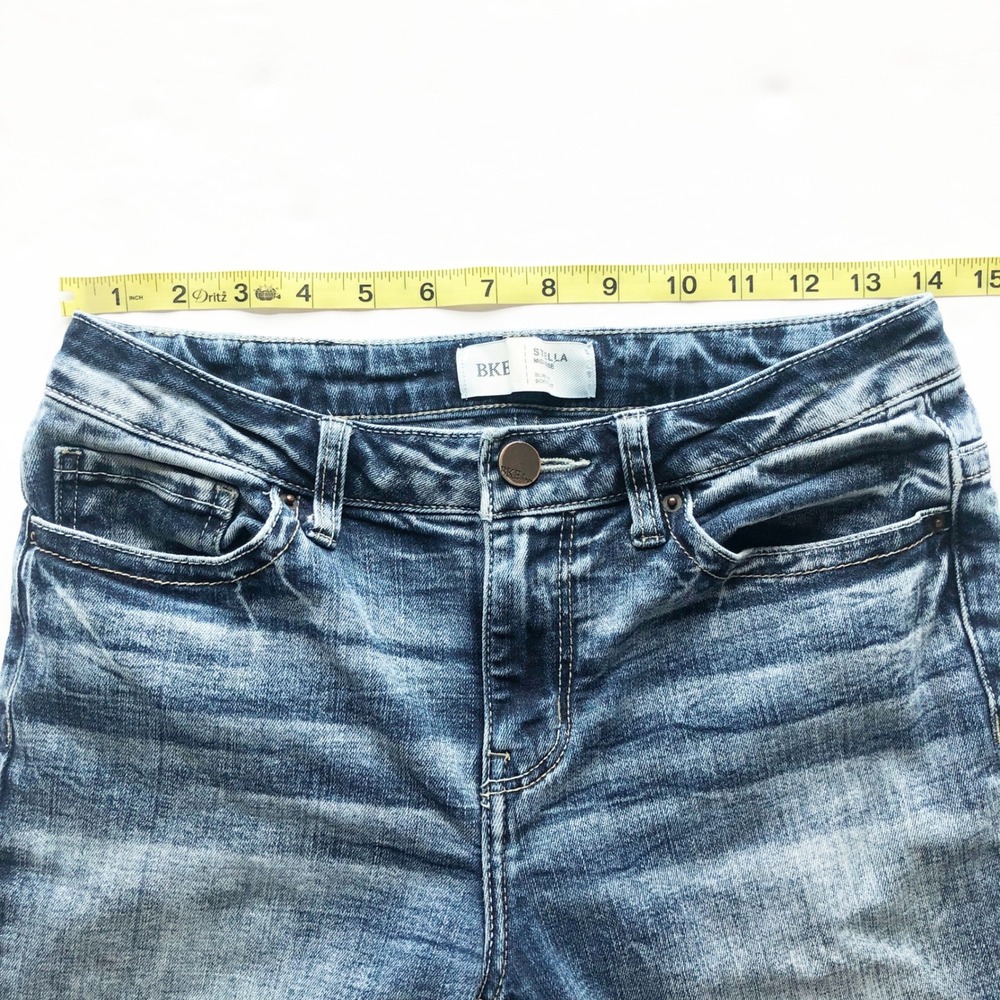 BKE Jeans Womens 27 Stella Mid-Rise Slim Fit Bootcut Jeans Medium Wash Western - Picture 10 of 10
